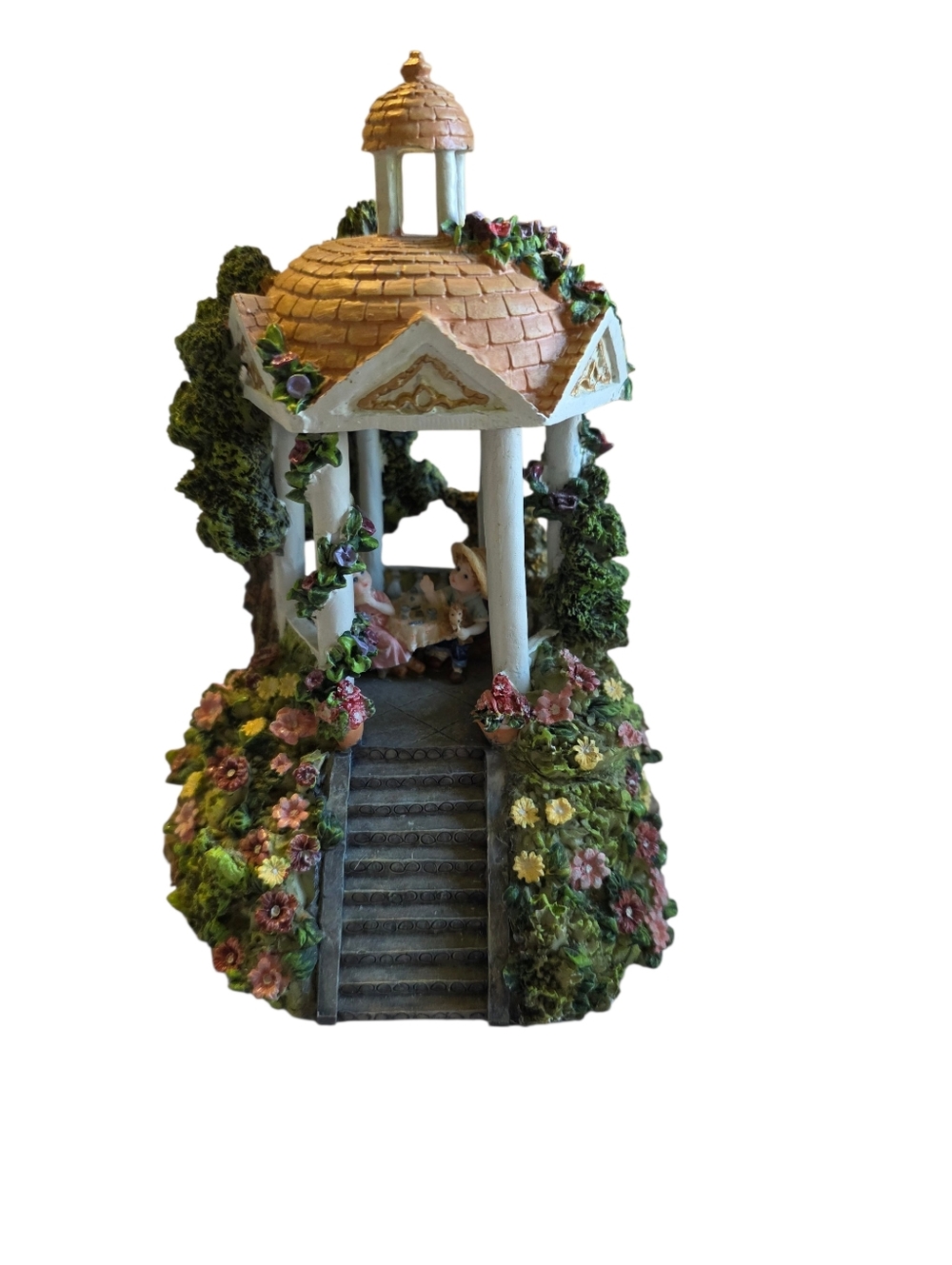 Musical Floral Garden Gazebo Figurine - Picture 3 of 5